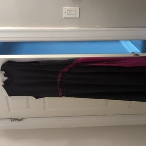Paper Parachute black satin dress